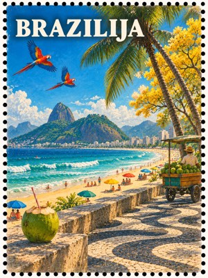 Brazilija: pašto ženklas