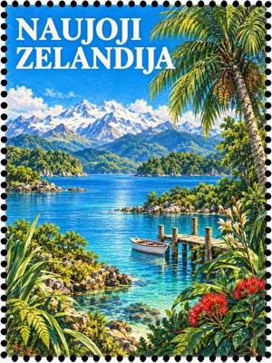 Naujoji Zelandija: pašto ženklas