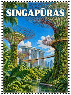 Singapūras: pašto ženklas